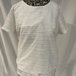 White Calvin Klein Short Sleeved Top